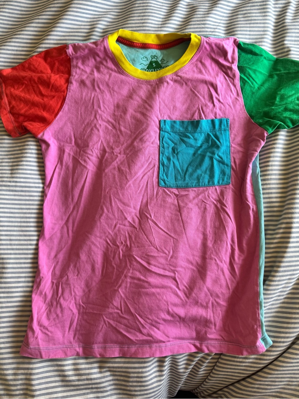 Mokuyobi Colorblock Tee with Pocket - S